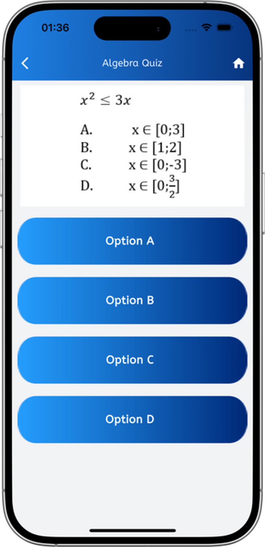 Interactive mathematics and science revision quizzes for high school learners